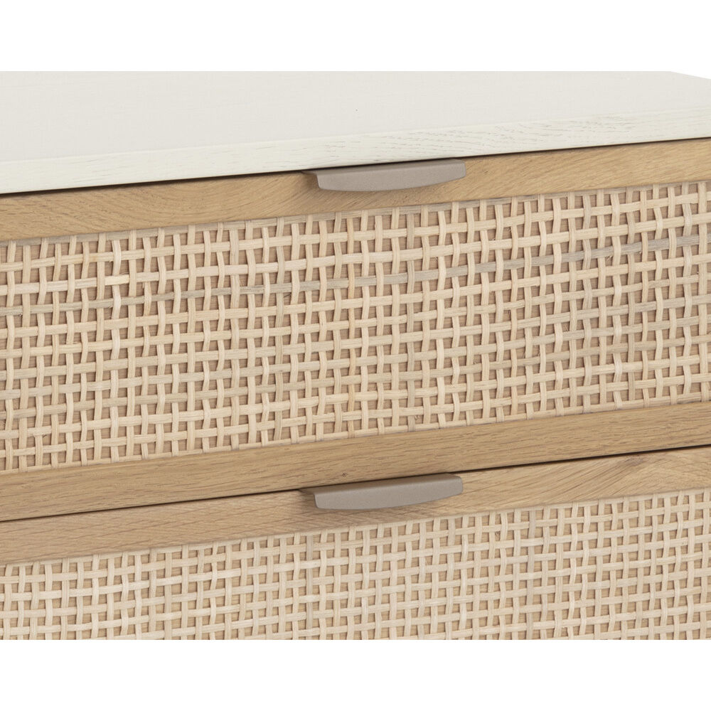 Avida 25.75 X 24 inch Champagne Gold / Cream/Natural Night Stand